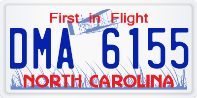 NC license plate DMA6155