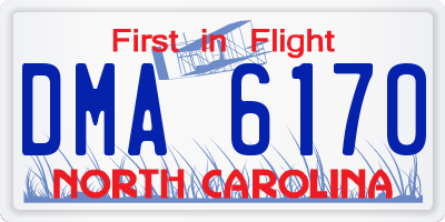 NC license plate DMA6170