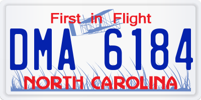 NC license plate DMA6184