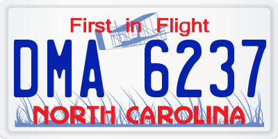 NC license plate DMA6237