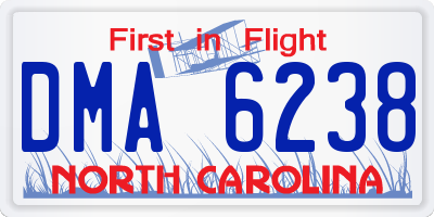 NC license plate DMA6238
