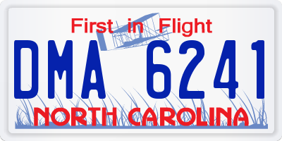 NC license plate DMA6241