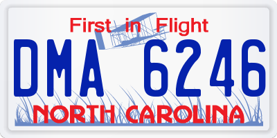 NC license plate DMA6246