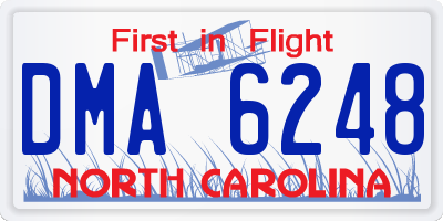 NC license plate DMA6248
