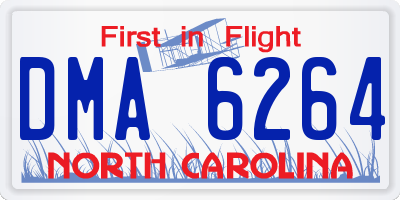 NC license plate DMA6264