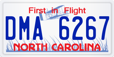 NC license plate DMA6267