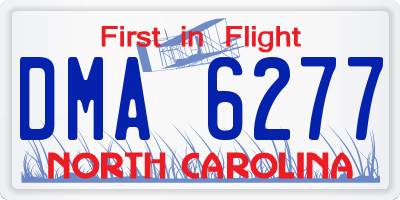 NC license plate DMA6277