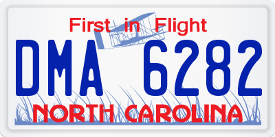 NC license plate DMA6282