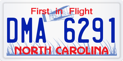 NC license plate DMA6291