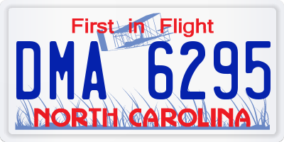 NC license plate DMA6295