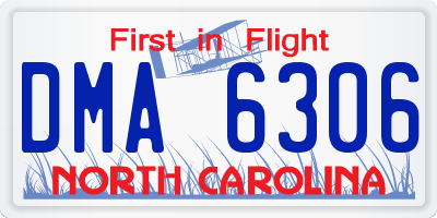 NC license plate DMA6306