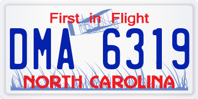 NC license plate DMA6319