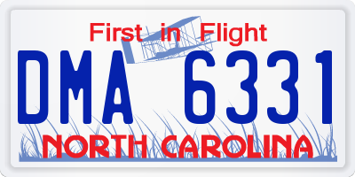 NC license plate DMA6331