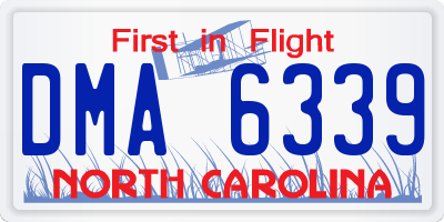 NC license plate DMA6339