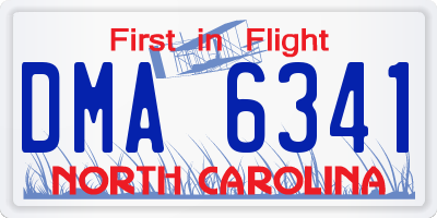 NC license plate DMA6341