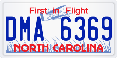 NC license plate DMA6369