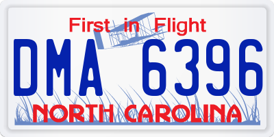 NC license plate DMA6396