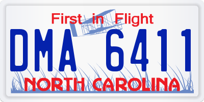 NC license plate DMA6411