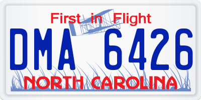 NC license plate DMA6426