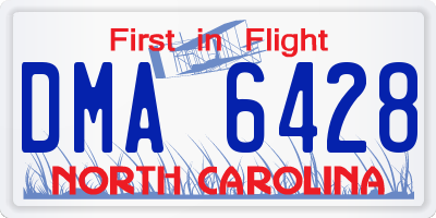 NC license plate DMA6428
