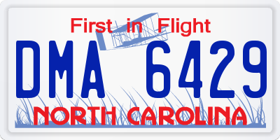 NC license plate DMA6429
