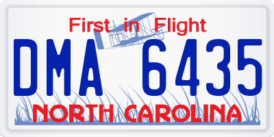 NC license plate DMA6435