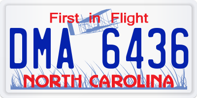 NC license plate DMA6436