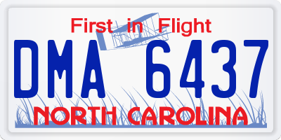 NC license plate DMA6437