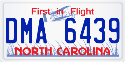 NC license plate DMA6439