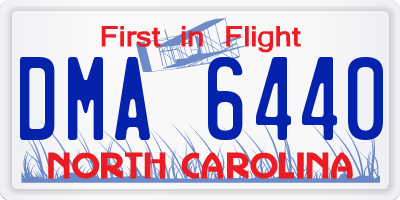 NC license plate DMA6440