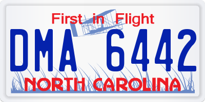 NC license plate DMA6442