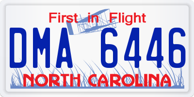 NC license plate DMA6446