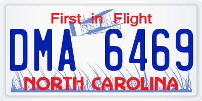 NC license plate DMA6469