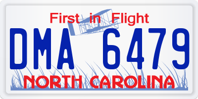 NC license plate DMA6479