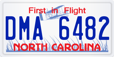 NC license plate DMA6482