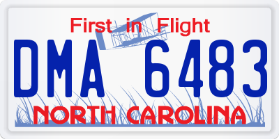 NC license plate DMA6483