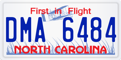 NC license plate DMA6484