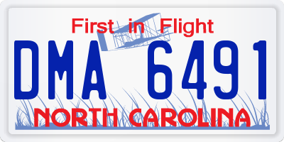 NC license plate DMA6491