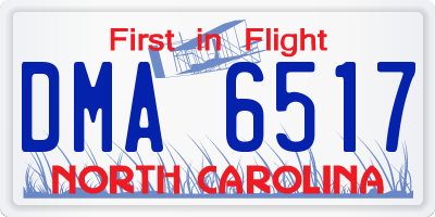 NC license plate DMA6517