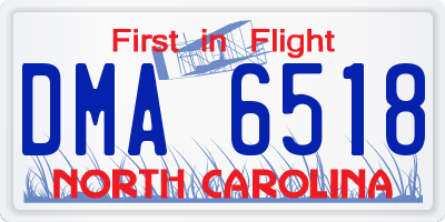 NC license plate DMA6518