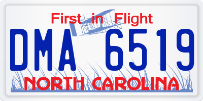 NC license plate DMA6519