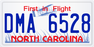 NC license plate DMA6528