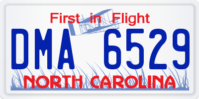 NC license plate DMA6529