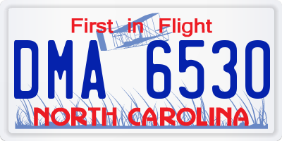 NC license plate DMA6530