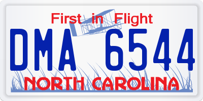 NC license plate DMA6544