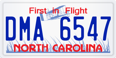 NC license plate DMA6547