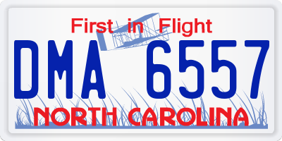 NC license plate DMA6557