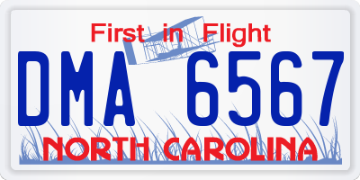 NC license plate DMA6567
