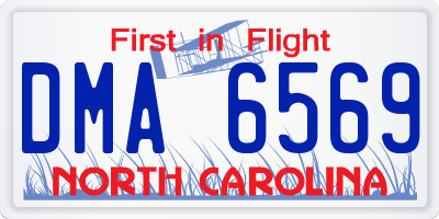 NC license plate DMA6569