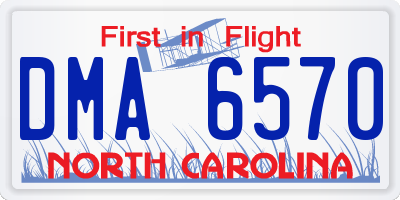 NC license plate DMA6570